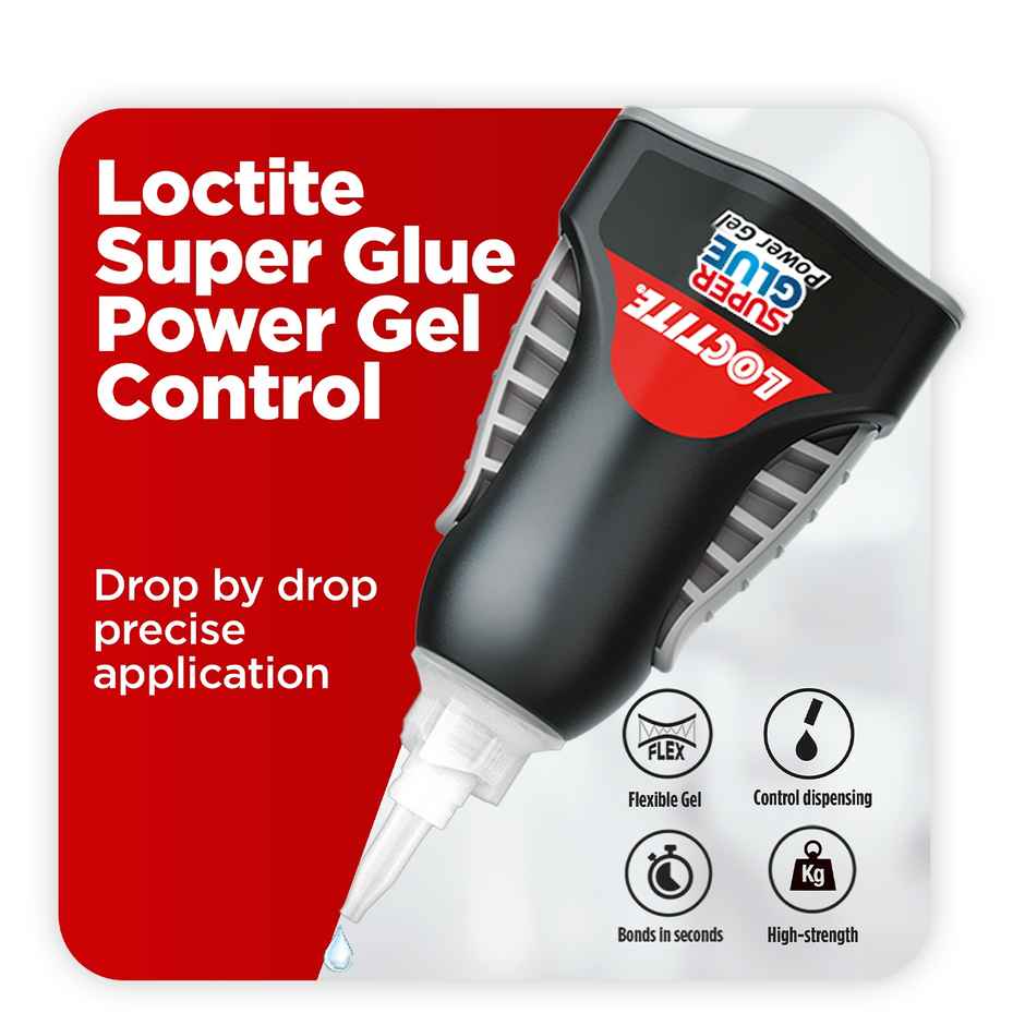 Loctite Super Glue Power Gel | Non-Drip Formula For Vertical Use | Strong Clear Glue