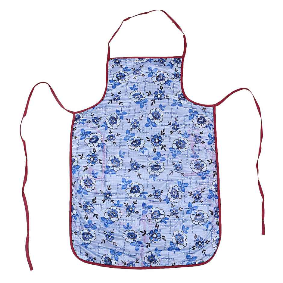 Kuber Industries Checkered Design Cotton Waterproof Apron with Front Pocket (Black) | CTKTC13744
