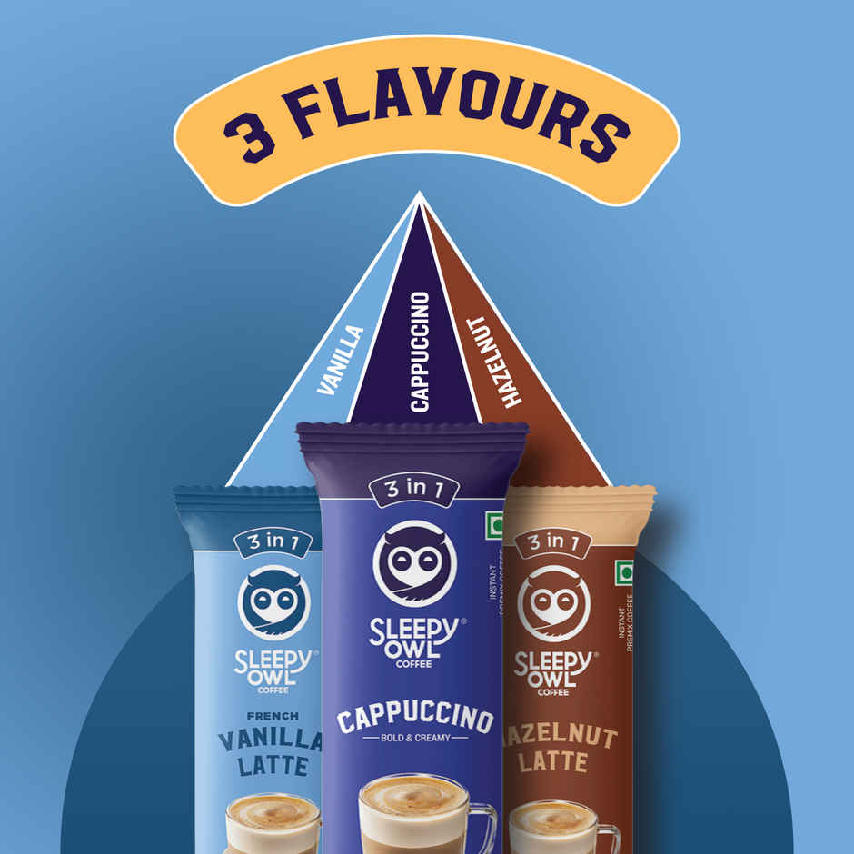 Sleepy Owl French Vanilla Latte Medium Roast Coffee Premix