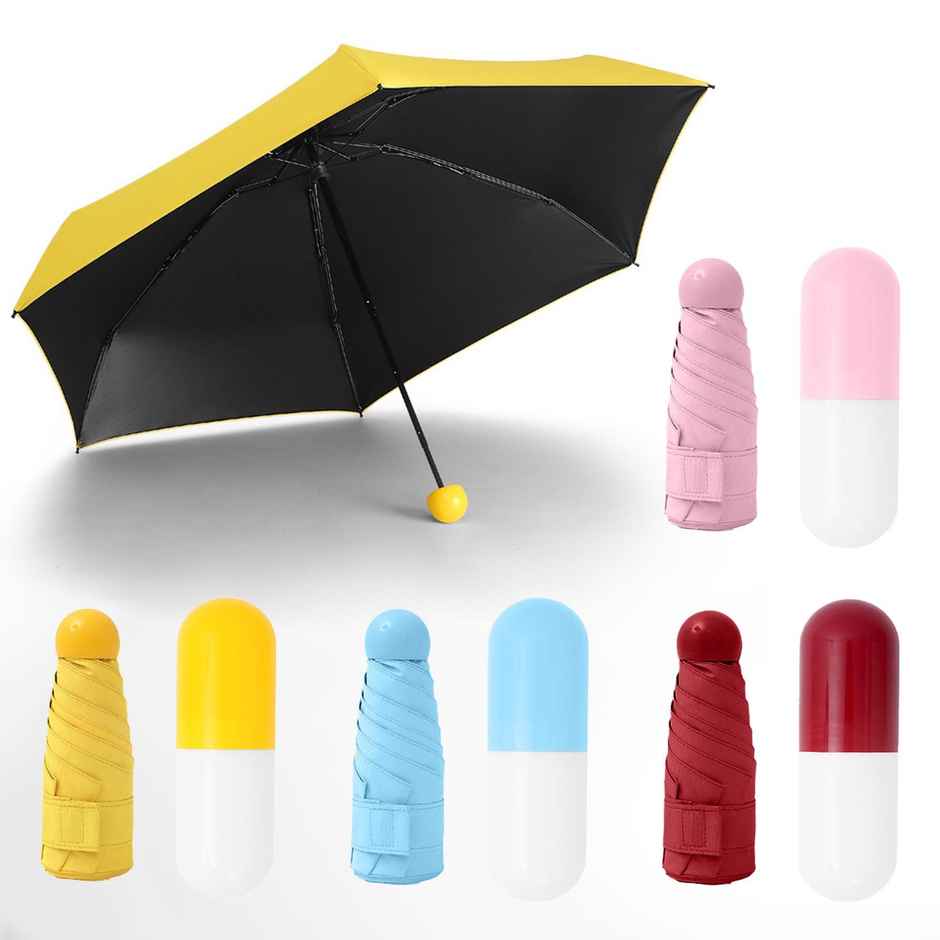 Party Propz Capsule Umbrella with hard case (Colour May Vary)