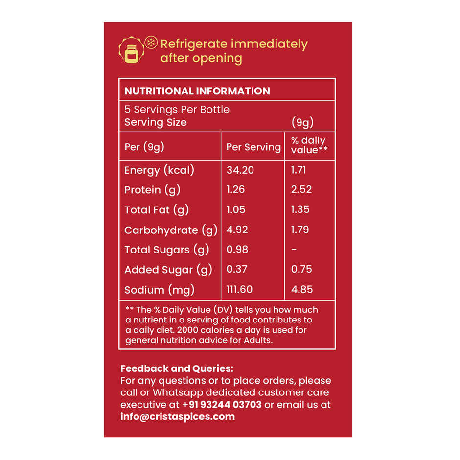 CRISTA Sizzling Harissa Spice Mix
