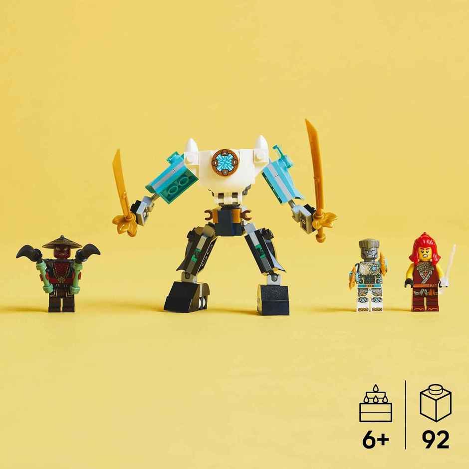 LEGO NINJAGO Zaneos Battle Suit Mech Pretend Play Toy Set 71827 Building Blocks Toys