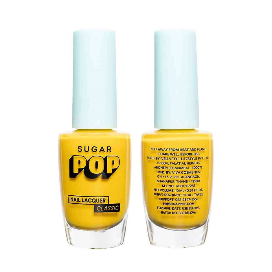 SUGAR POP Quick Drying Ultra Long-wear Glossy Finish Nail Lacquer Hello Yellow 04