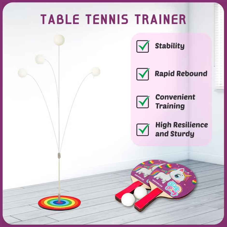 Wembley Table Tennis Trainer Toys For Kids For Boys Girls 10 Years And Above - Unicorn (design may vary)
