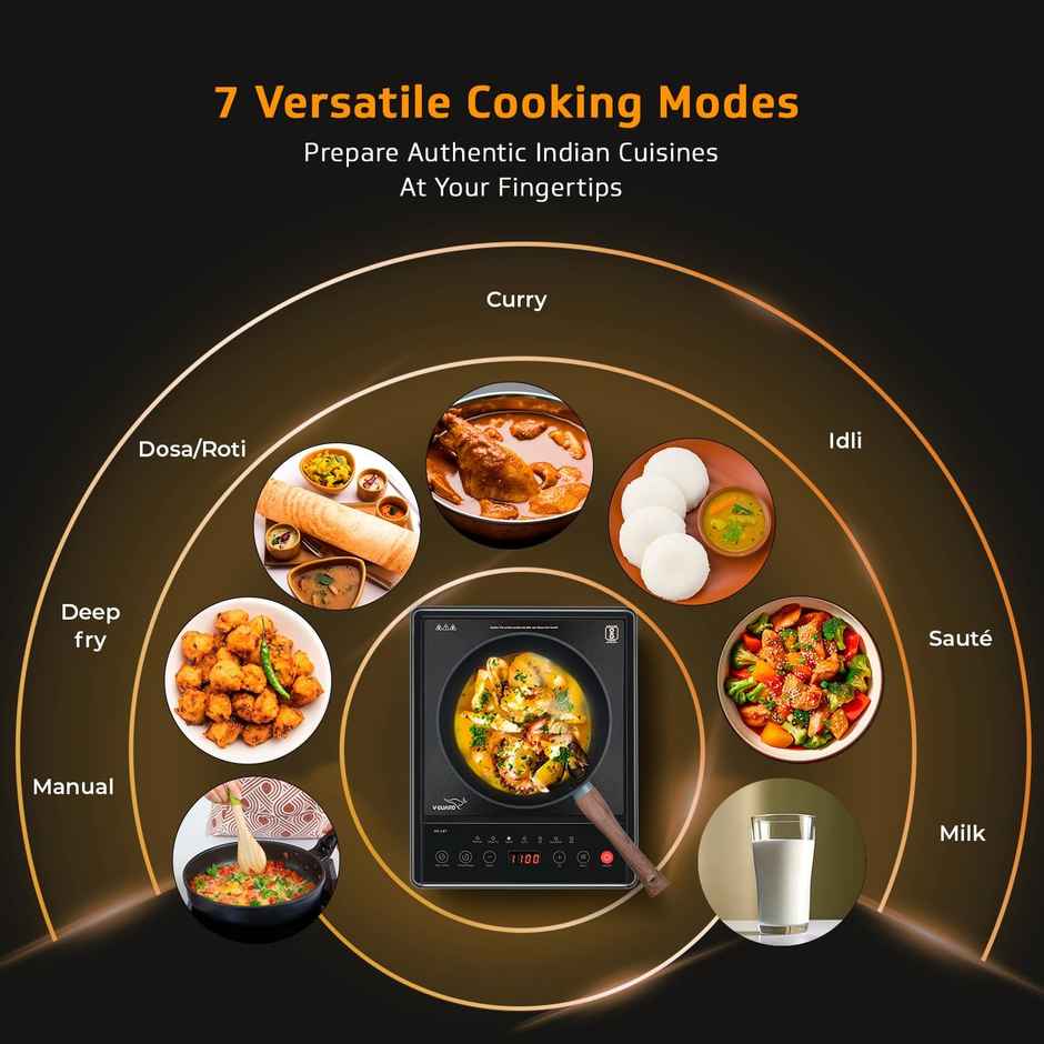 V-Guard Vic 1.6T 1600 Watt Induction Cooktop