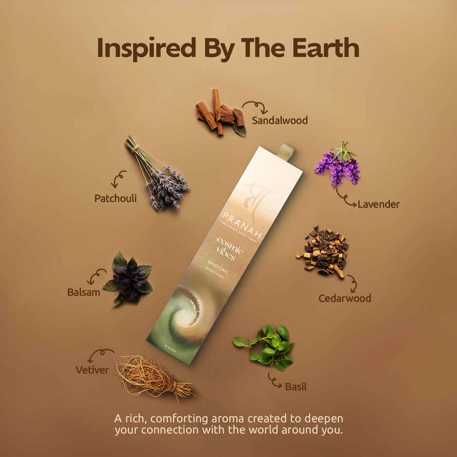 Pranah Cosmic Vibes | Bhoomi | Incense Sticks | 30 Sticks