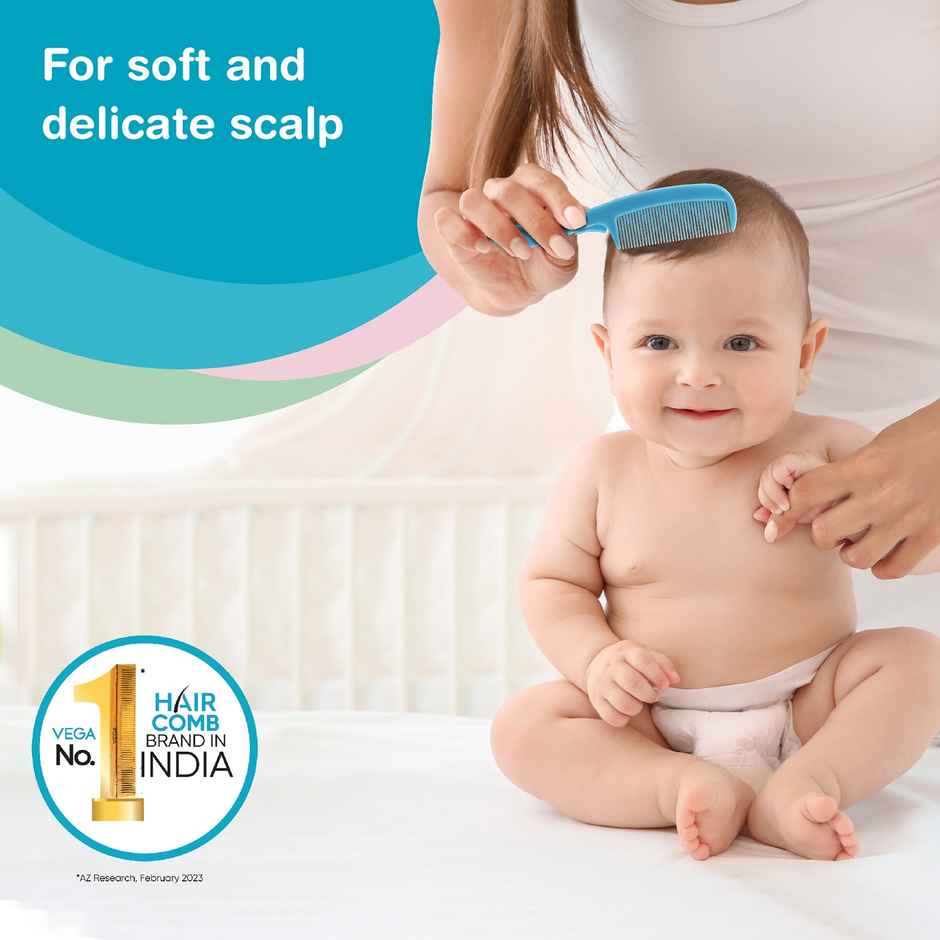 Vega Baby & Mom 5-In-1 Grooming Kit - Blue- Bpa Free| Gentle, Safe & Hygienic | Vbga3-03