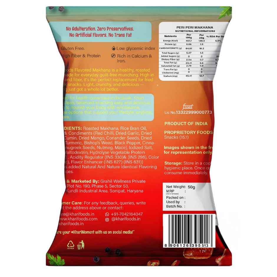 Khari Foods Makhana Pops | Peri Peri Foxnuts | Healthy Snacks