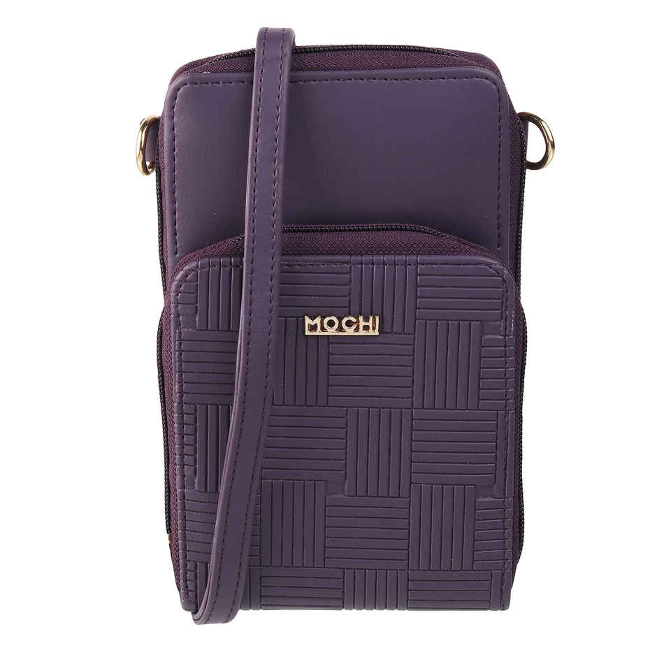 Mochi Purple Synthetic Sling Bag for Women | 95-8372-26