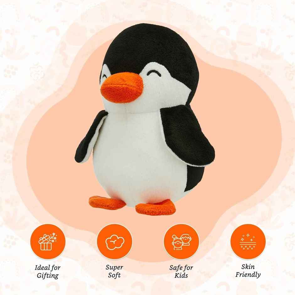 Babique Penguin Plush/Soft Toy for Kids | Super Soft & Safe | Birthday Gift | Black & White | 17 cm