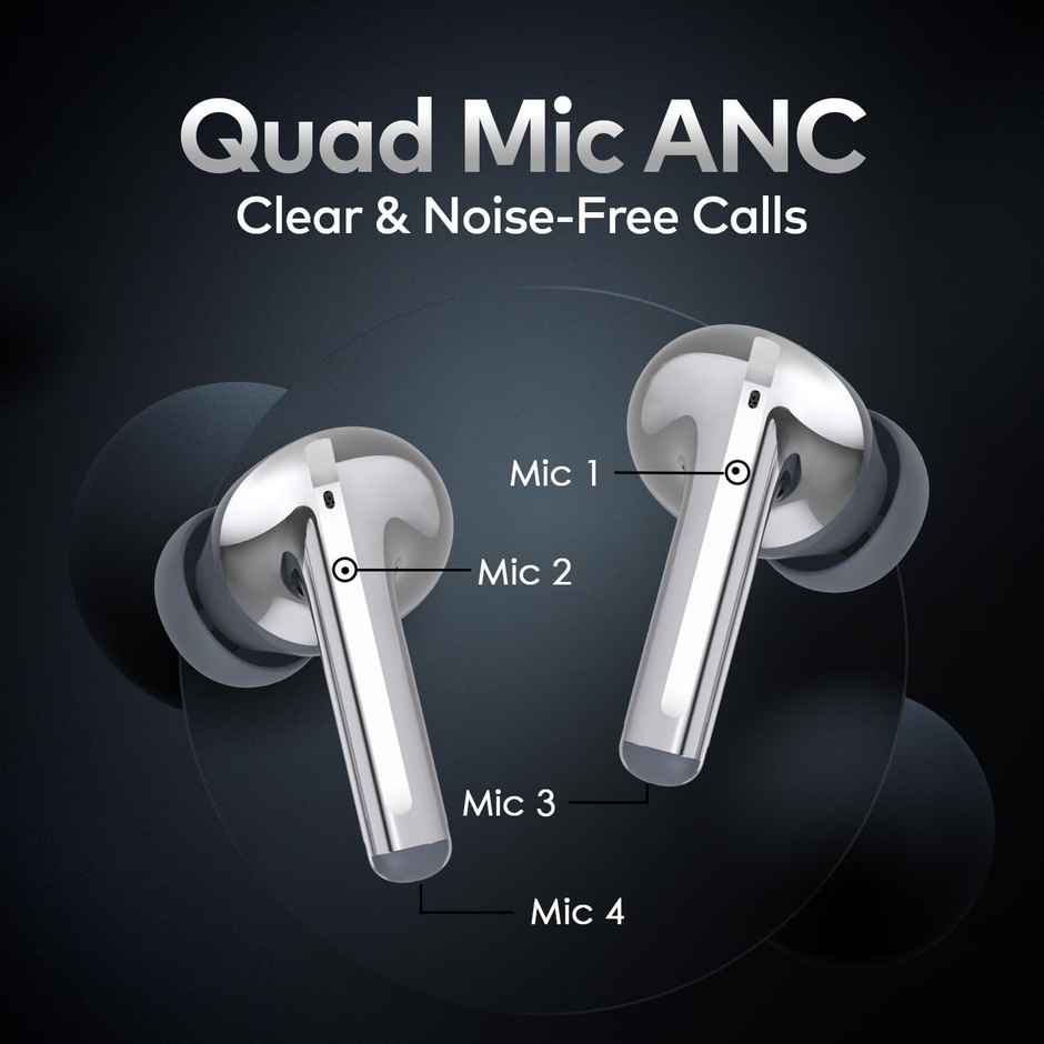 itel T31 Pro ANC Earbuds 32dB ANC, Quad Mic, 45H Playtime, 10Mm Drivers, Fast Charge, BT 5.3, IPX5