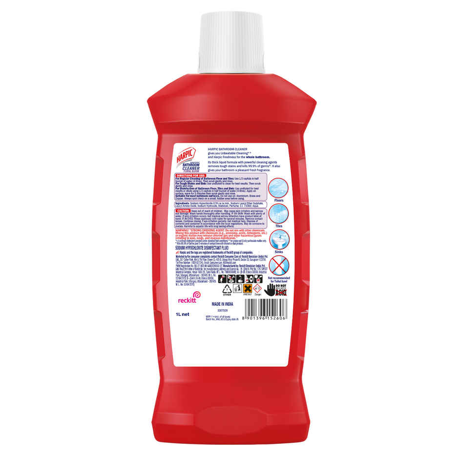 Harpic Floral Bathroom Cleaner Liquid | Removes Bathroom Stains