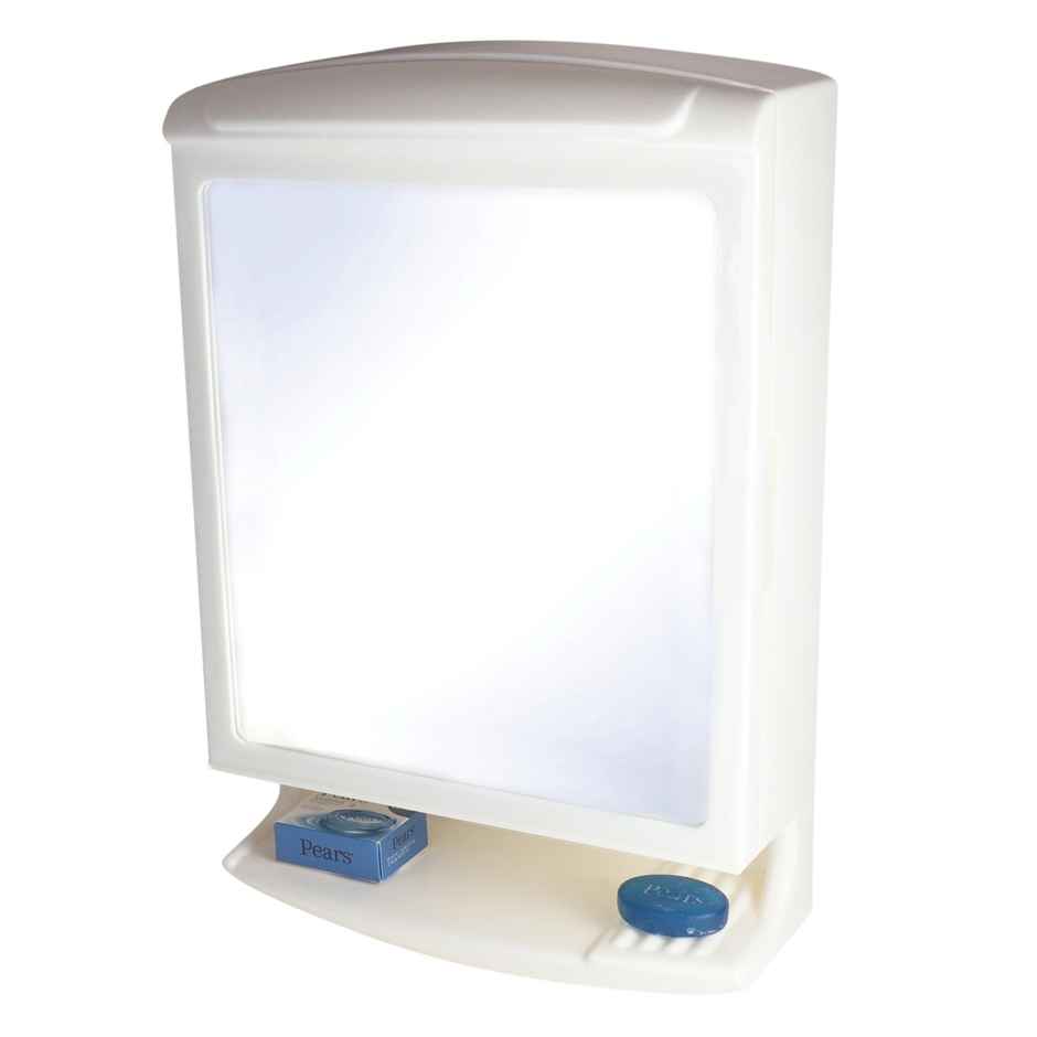 Cipla Plast Pride Plastic Bathroom Mirror Cabinet Ivory