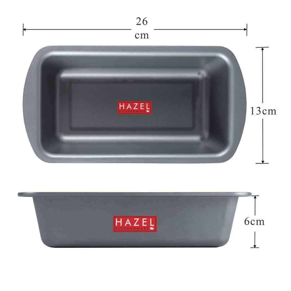 Hazel Aluminium Bread Mould For Baking, 26X13X6 Cm, Microwave & Oven Safe
