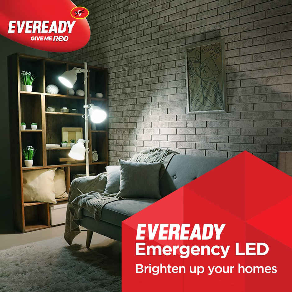 Eveready 12W Emergency Inverter LED Bulb | Cool Day Light | 6500K | 3 Hours Backup, B22 Base