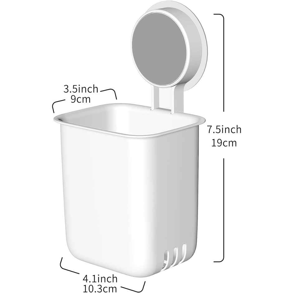 Perpetual Wall-Mounted Toothbrush Holder, 4 Pcs Self-Adhesive for Bathroom & Makeup Brushes