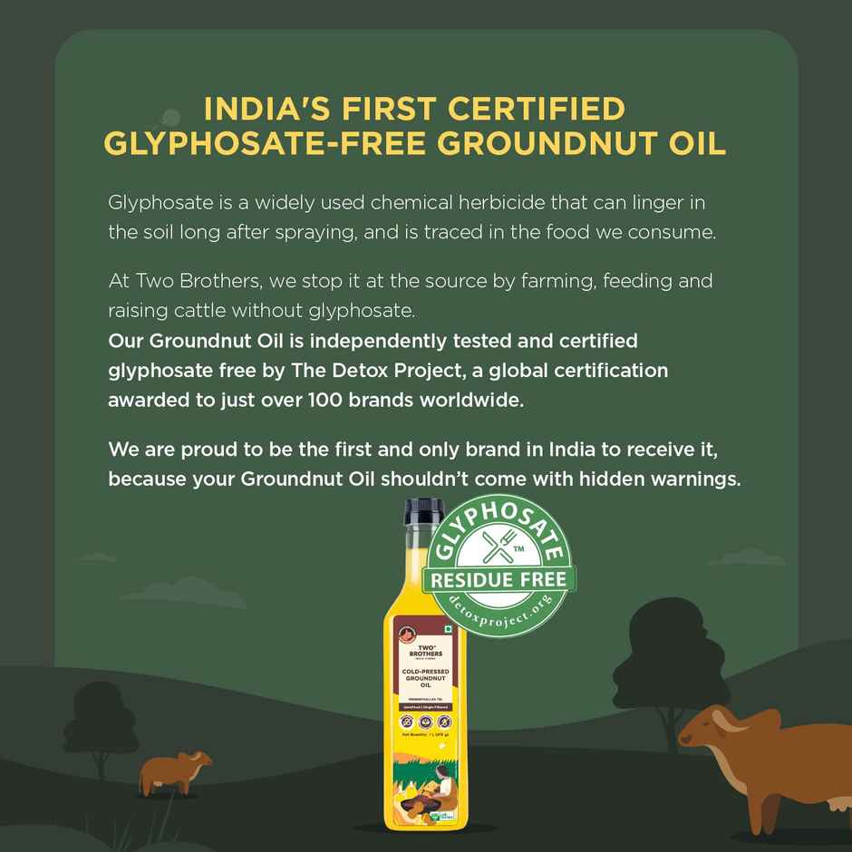 Two Brothers Groundnut Oil Cold-Pressed Single-Filtered