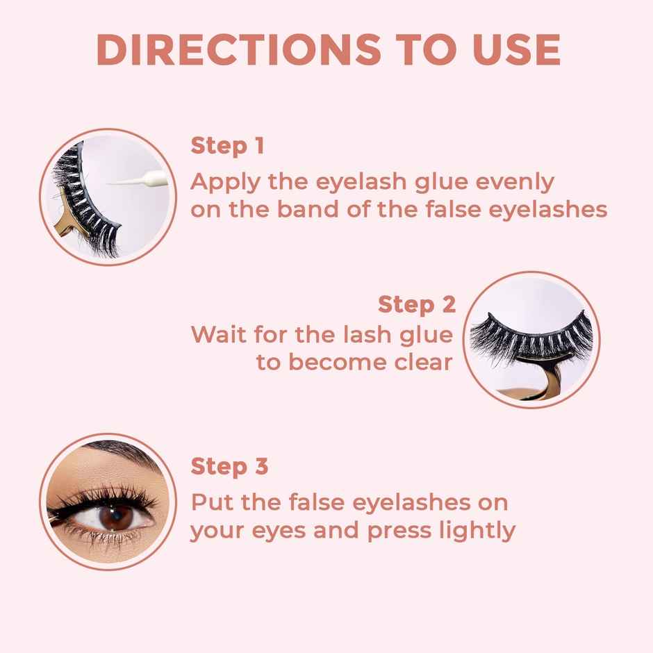 Sanfe Instant Star Lashes False Eyelash Long Lasting Natural Look With Glue G12 1 Pair
