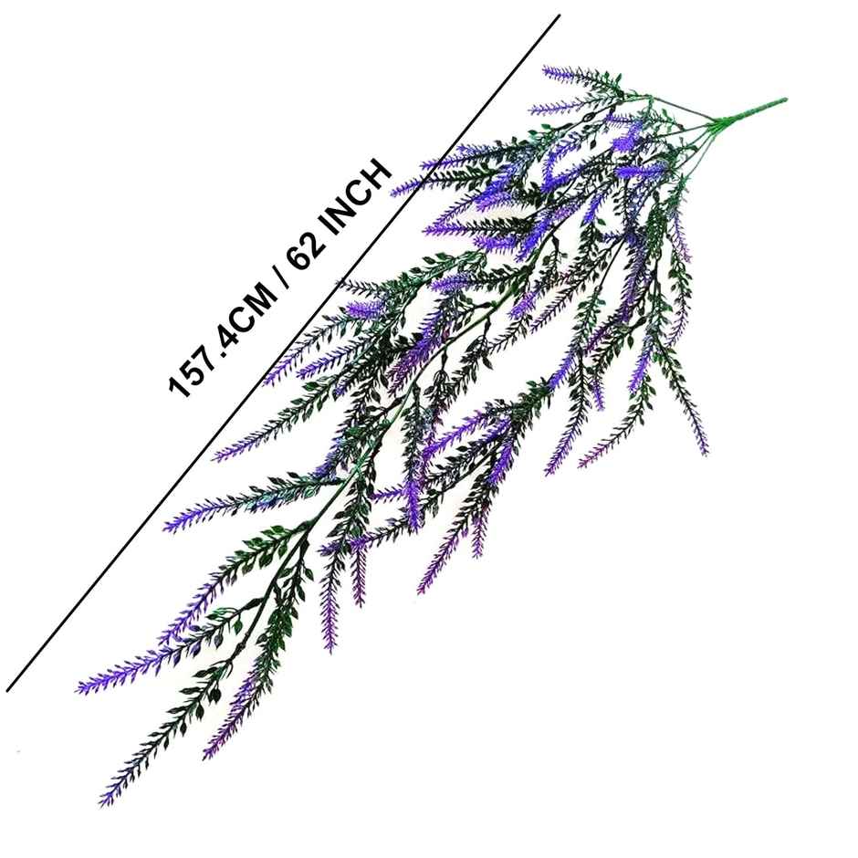 TIED RIBBONS Artificial Lavender Wall Hanging Flowers Plant Leaves Vine | 157.4 cm