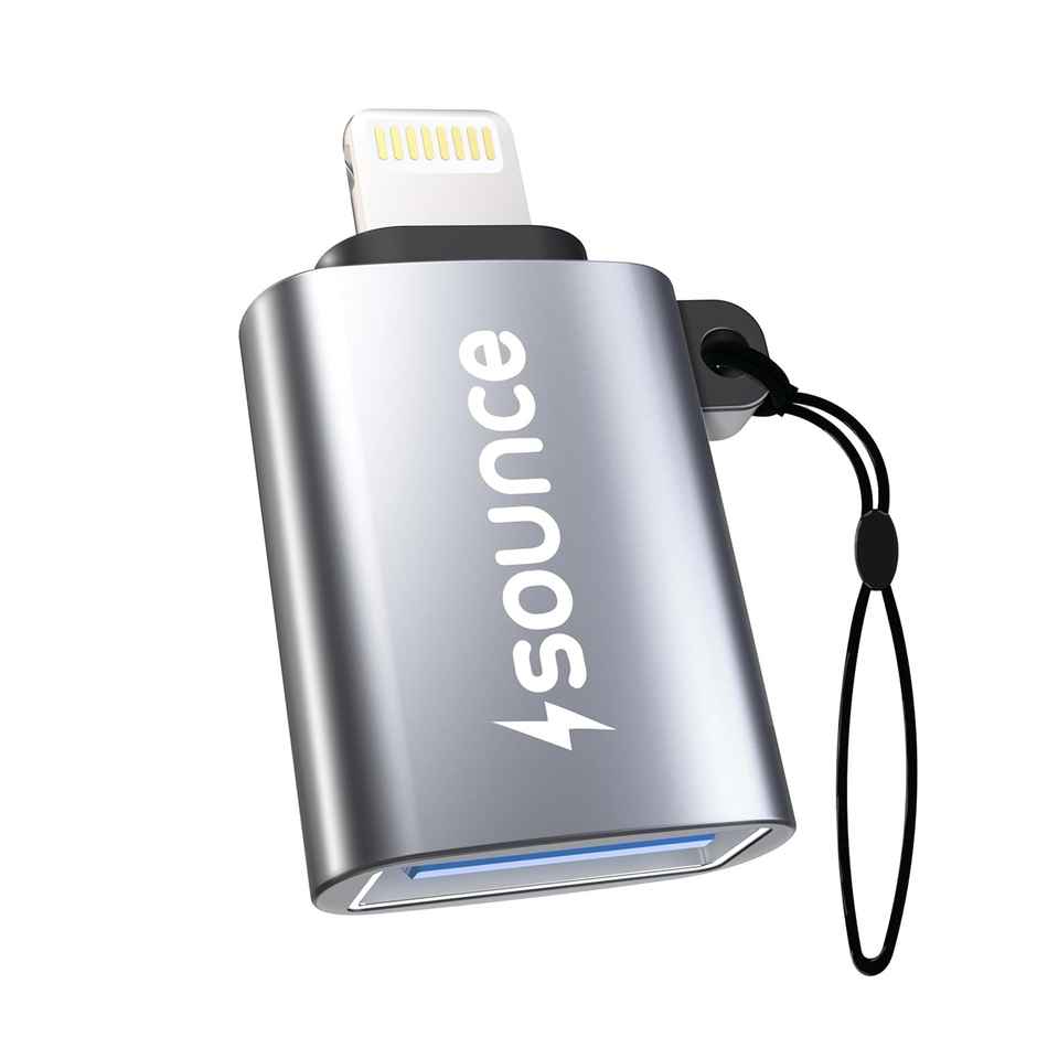 Sounce USB OTG for iPhone-iPad | Lightning OTG Pendrive Connector Compatible with Only iOS Devices | Does Not Support Type-C Devices