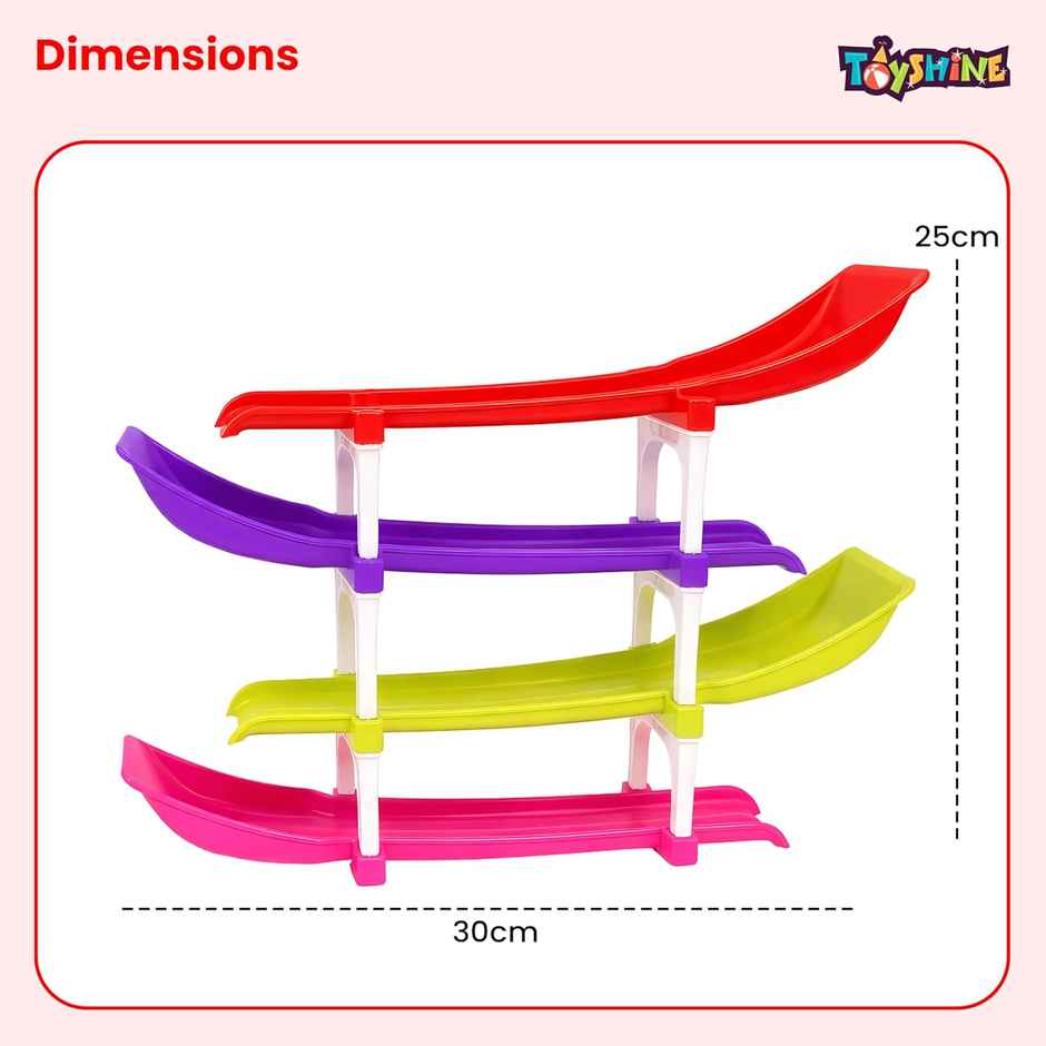 Toyshine Racer Ramp Toy With 4 Cars, 4 Ramps And Race Track For 1, 2, 3 Toddlers, Boys & Girls
