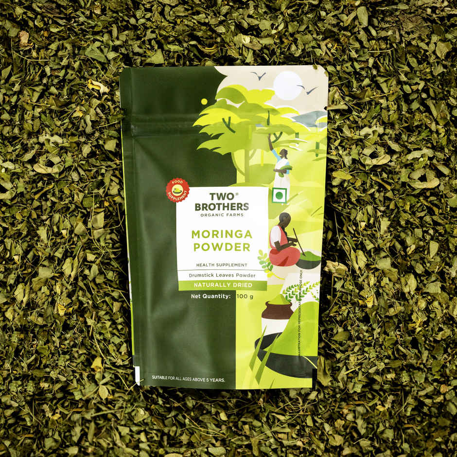 Two Brothers Moringa Powder, Chemical-Free Lab-Tested
