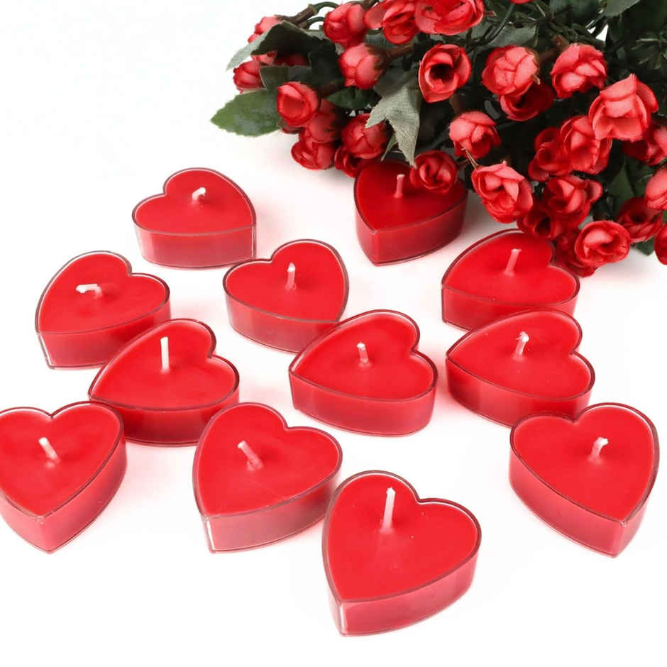 Heart Shaped Scented Tealight Candles for Home Decor | Bright Storey