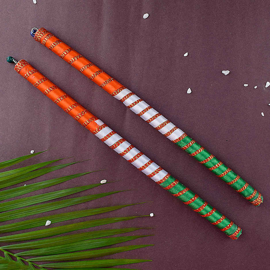 Dandiya Sticks | Multicolour | One Pair | Satvik