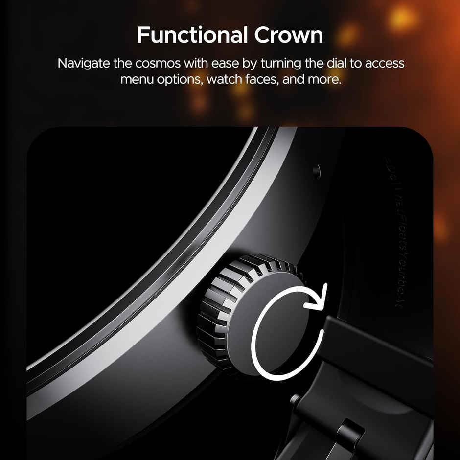 boAt Lunar Comet Smartwatch | 1.3" Display | Functional Crown | BT Calling - Active Black