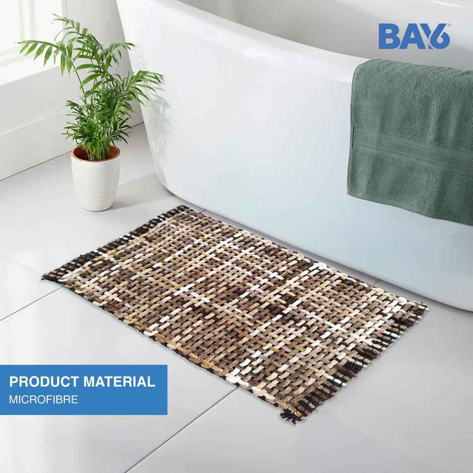 BAY6 Microfibre Weave Doormat - Brown - 40 x 60 cm