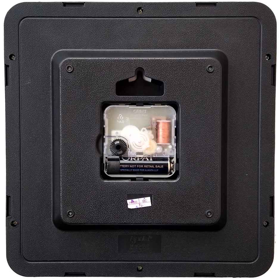 Ajanta Plastic Abstract Black Analog Wall Clock (21.6 cm x 21.6 cm x 3.2 cm)