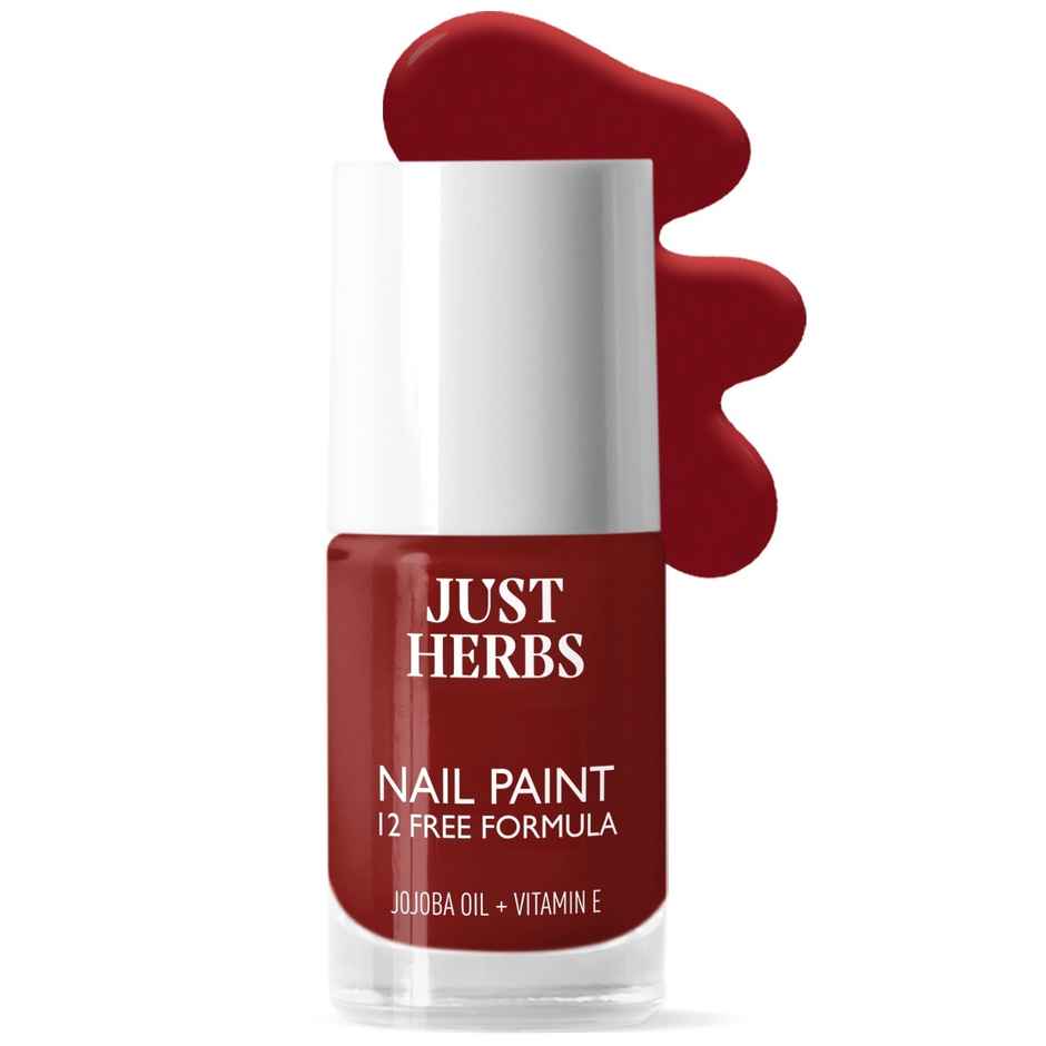 Just Herbs 12 Free Nail Paint | Berry Brave | Jh Anp 39 | Clean Formula Bold Shade