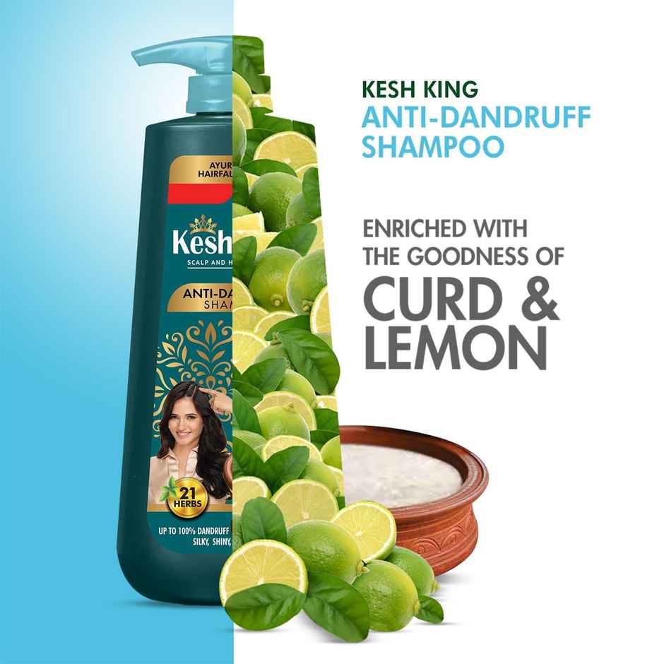 Kesh King Ayurvedic Anti-Dandruff Shampoo Soothes Itchy Scalp