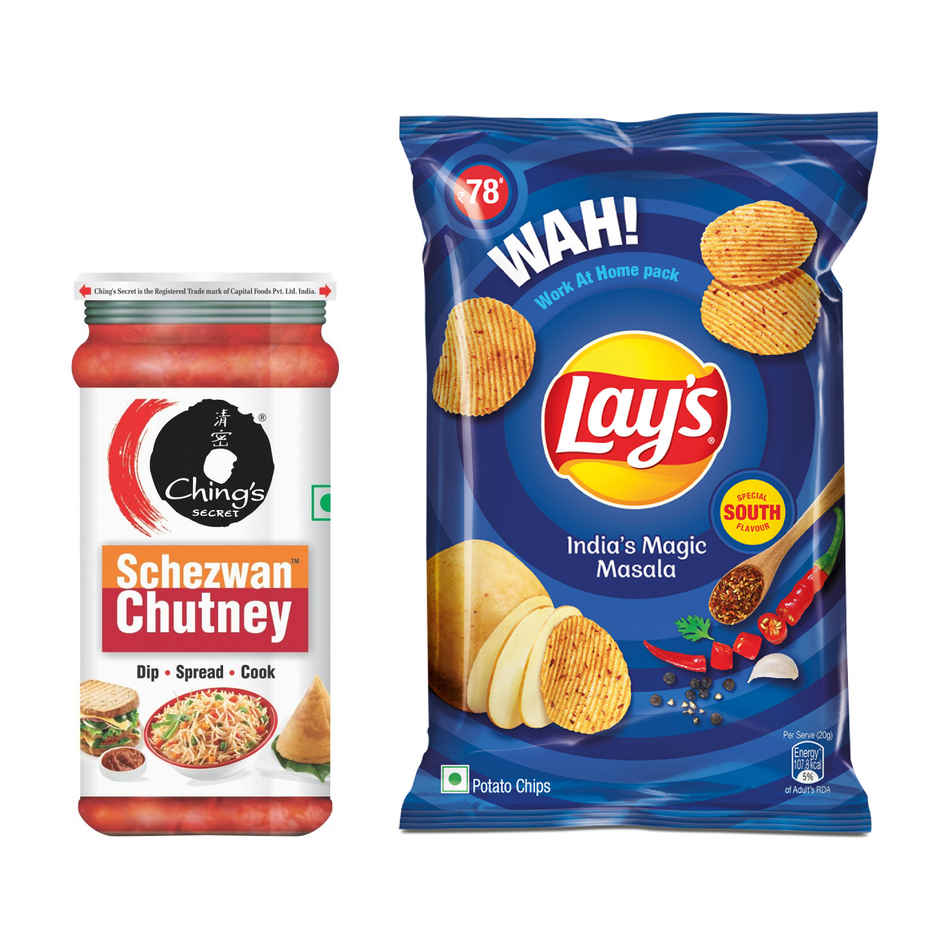 Schezwan Chutney(250gms) & Lays(157gms) Combo