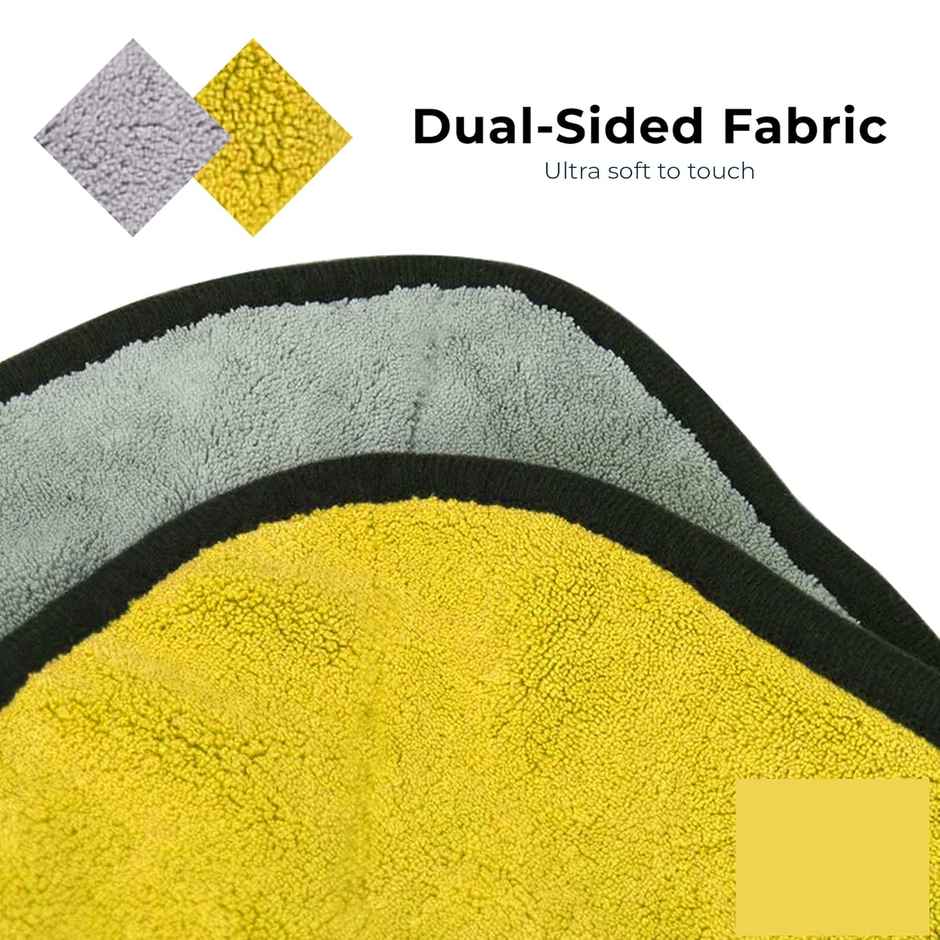 AutoGuys Multipurpose Microfiber Car Cleaning Cloth (Pack of 2) - Multicolour | 900 GSM | 40 x 40 cm