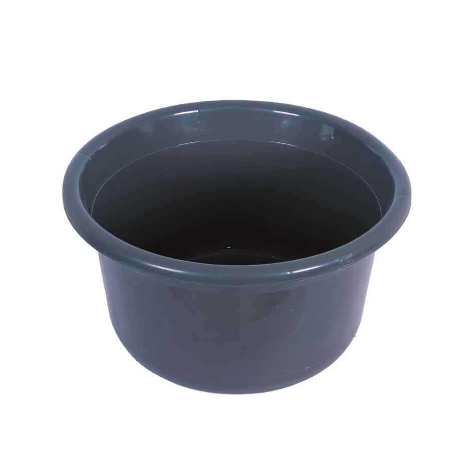 Kuber Industries Versatile Plastic Bath Tub|Baby Bathing Tub|TUB-25 L|Gray