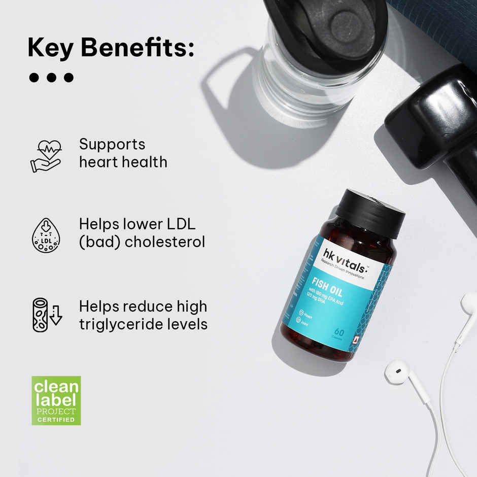 hk vitals Fish Oil (60 Capsules) For Men And Women
