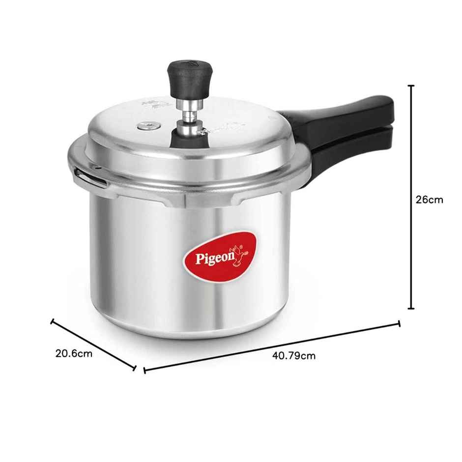 Pigeon 3L Aluminium Induction Base Outer Lid Pressure Cooker