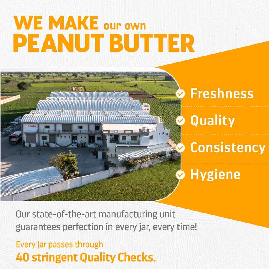 Pintola Classic Peanut Butter Crunchy Original American Recipe With High Protein Fiber