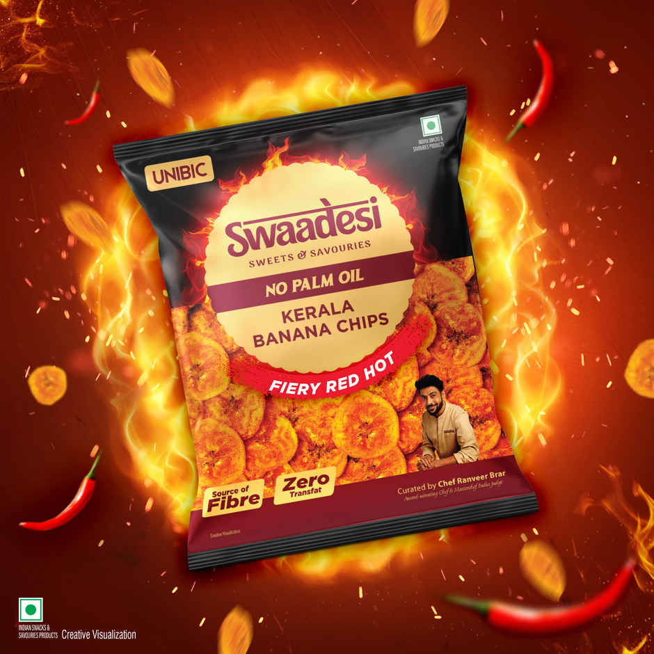 UNIBIC Kerala Banana Chips Fiery Hot | No Palm Oil