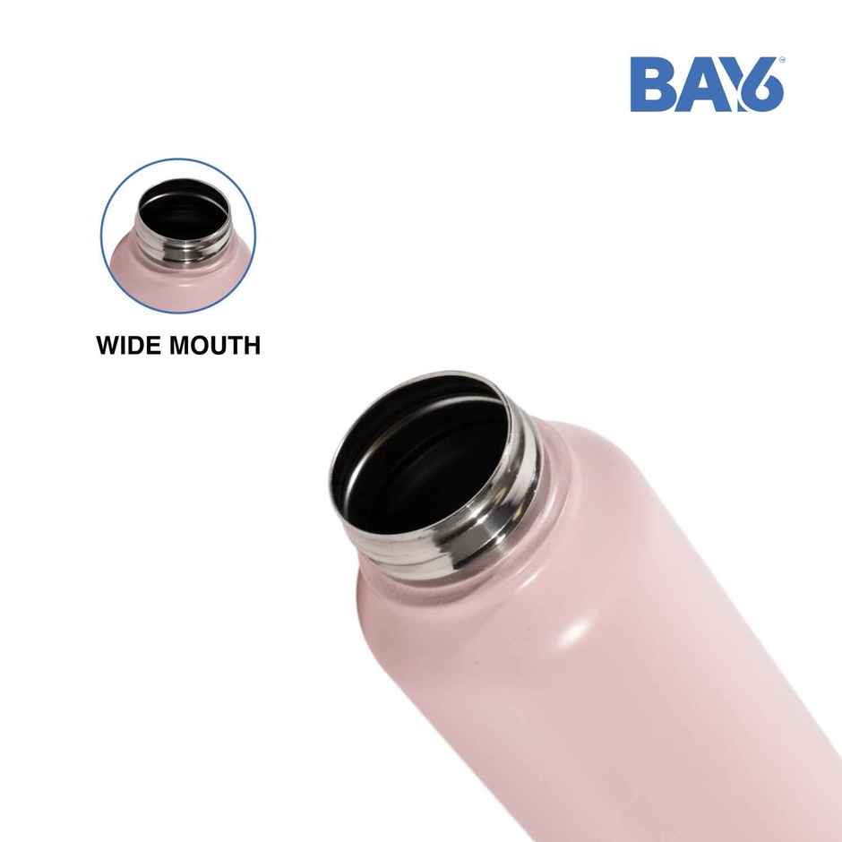 BAY6 Stainless Steel Lean Water Bottle 1000ml | Baby Pink Color