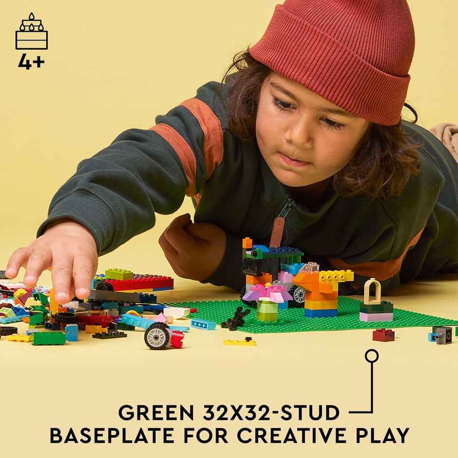 Lego Classic Green Baseplate Building Kit for Kids (1 Piece)