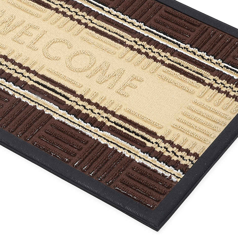 Status New Rubber Border Mat 38 Cm x 58 Cm - Brown