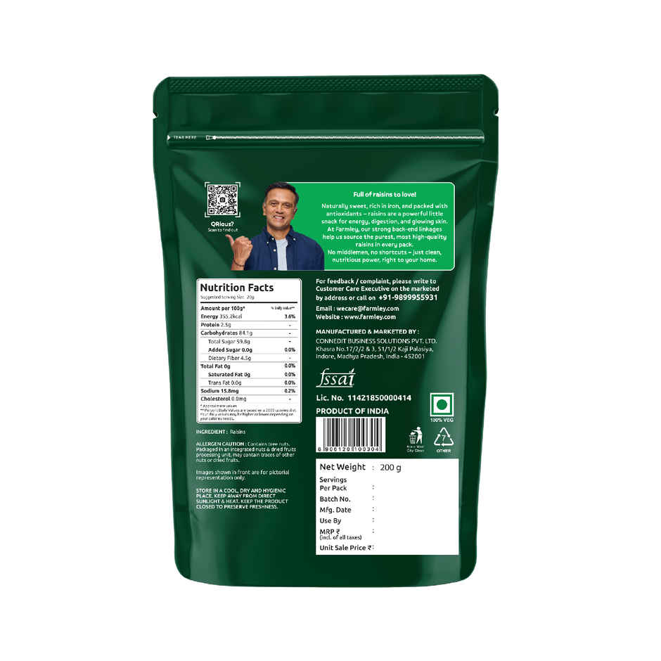 Farmley All Natural Gourmet Premium Raisins | Kishmish