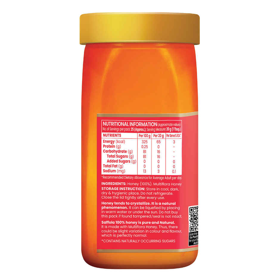 Saffola Honey Active | Made With Sundarban Forest Honey | Totally Pure Honey