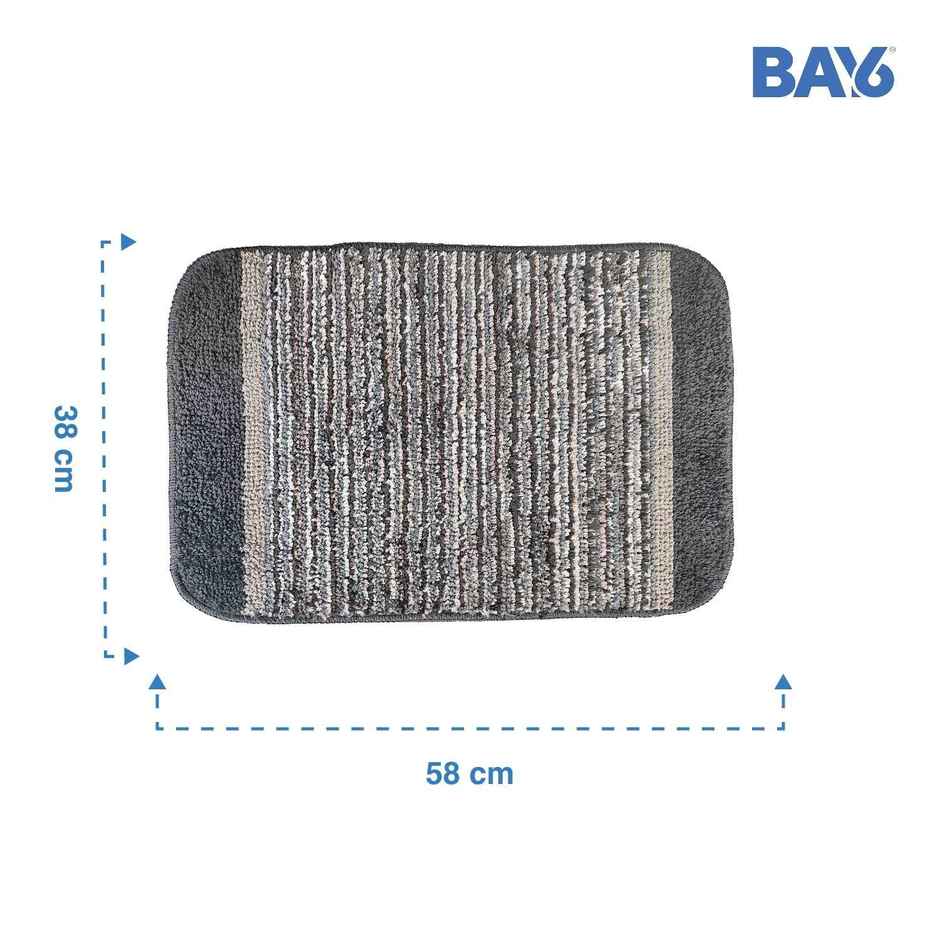 BAY6 Timmy Microfiber Antiskid Bath Mat Set | 38 x 58 cm - Grey