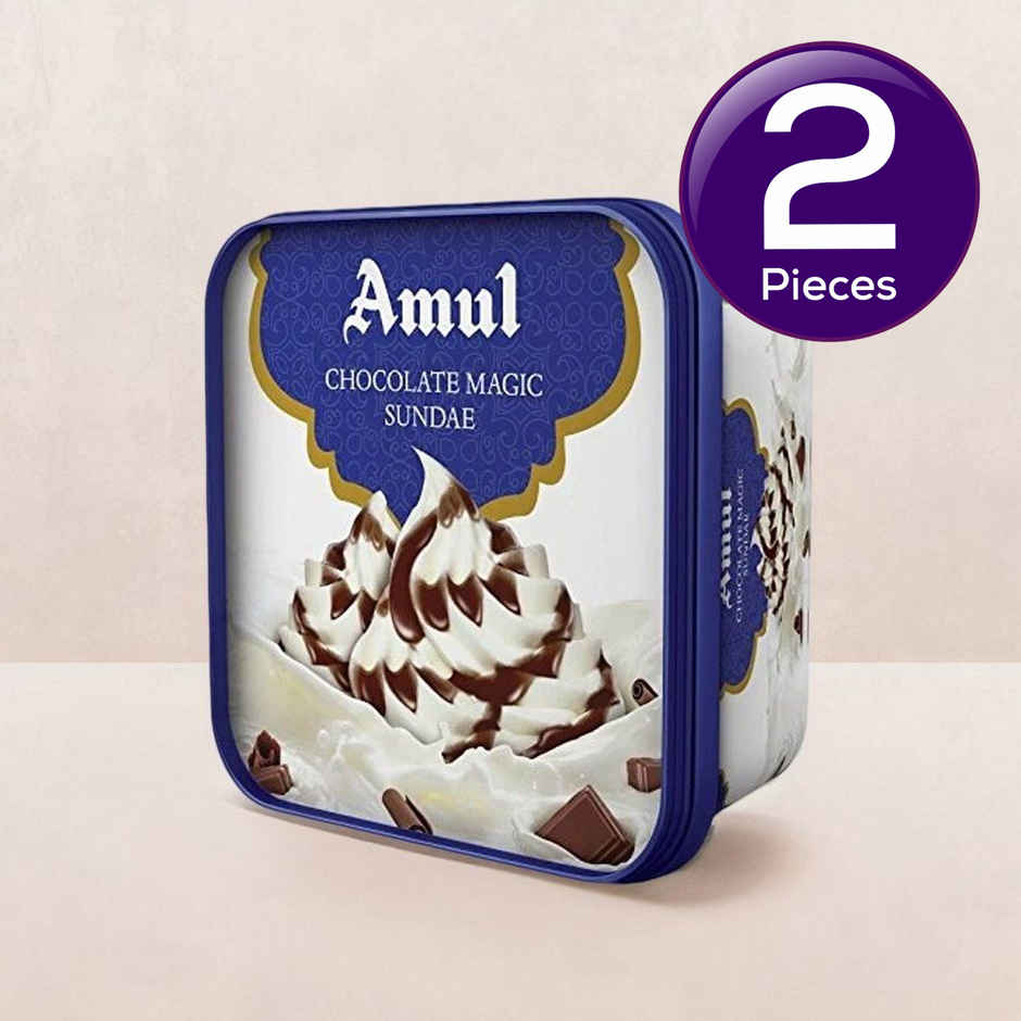 Amul Chocolate Magic Sundae Ice Cream Tub Combo