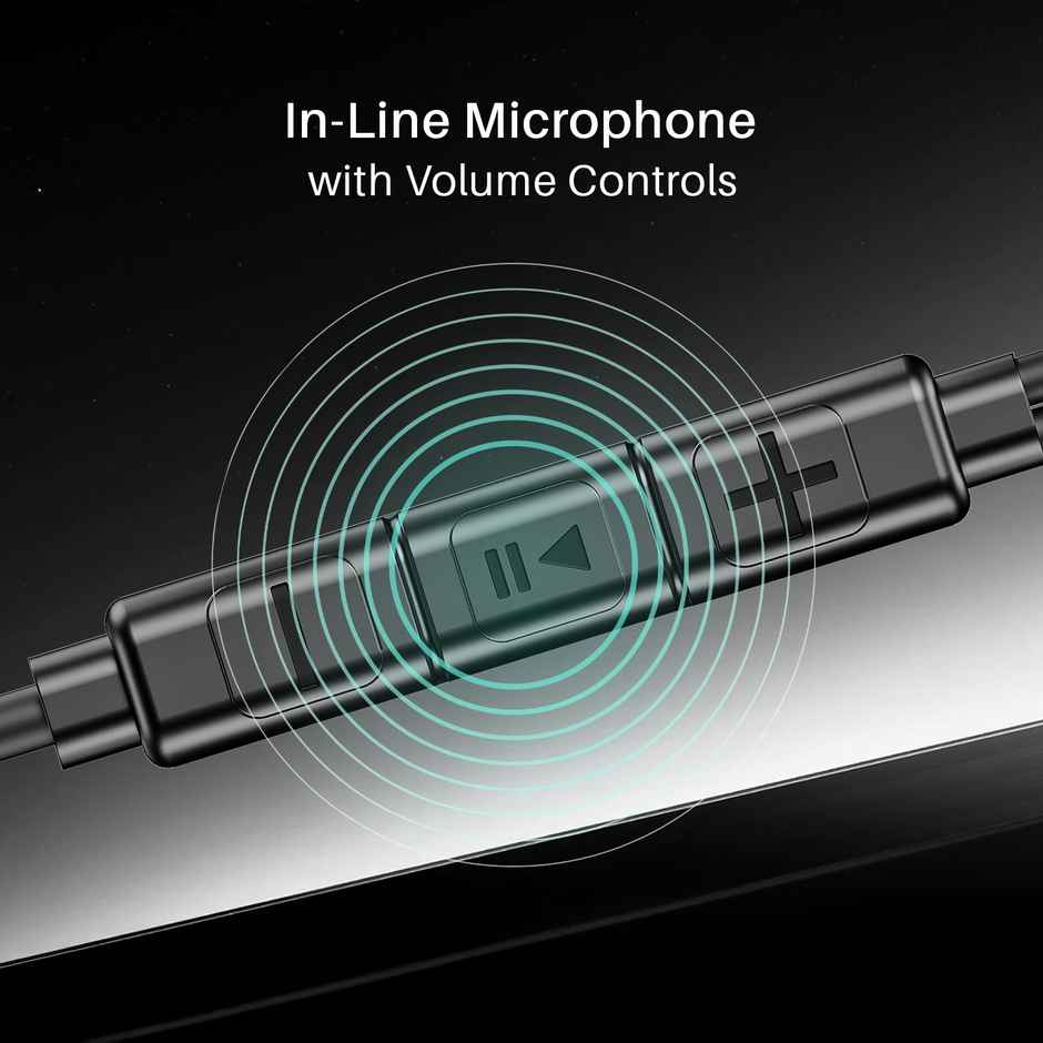 boAt Bassheads 90C Wired Earphones | Black