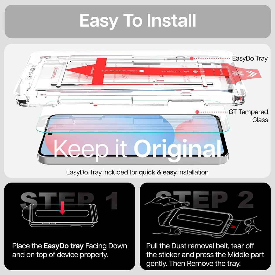 Kapaver Samsung Galaxy S24 Fe Tempered Glass Screen Protector | Glass Hd 1 Pack|1 Easydo Applicator