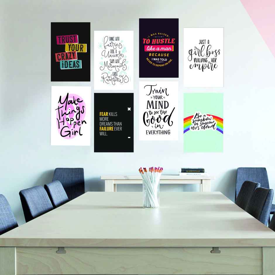 Paper Plane Design Motivational Wall Posters | Set of 10 | (12 Inch x 18 Inch) D84